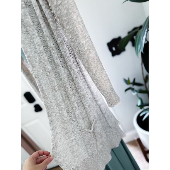 Slow Mornings in Oatmeal Skies Oversized Cocoon Cardigan of Gentle Daydreams - Picture 4 of 6